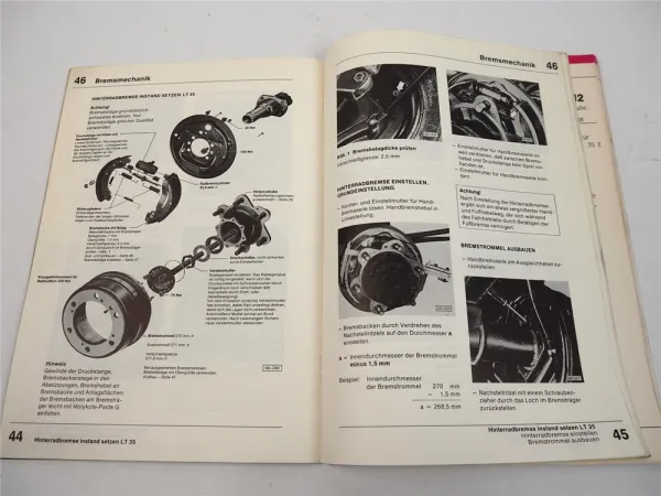 Reparaturleitfaden VW LT 28 31 35 LT1 Werkstatthandbuch Fahrwerk 1983 - 1988
