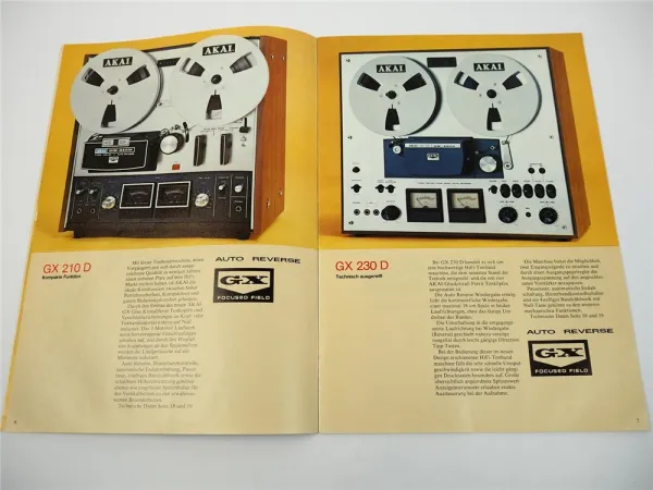 AKAI Audio Hifi Programm 1975 GX Tonband Geräte Kassettenrecorder Receiver