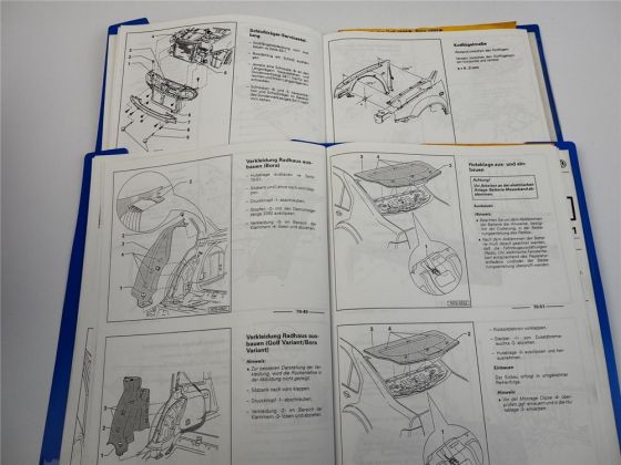 Reparaturleitfaden VW Golf 4 Karosserie Montagearbeiten Werkstatthandbuch 1999