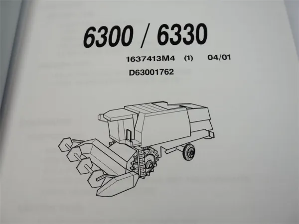 Fendt 6300 6330 Mähdrescher Ersatzteilkatalog Spare parts list