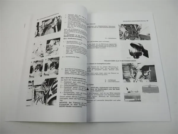 John Deere 1830 2030 2130 Traktor 68 75 PS Betriebsanleitung Bedienungsanleitung