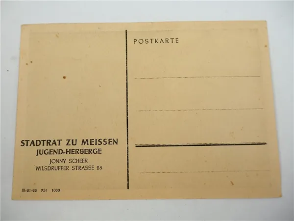 AK Meißen FDJ Jugendherberge Freie Deutsche Jugend ca. 1951 ungelaufen