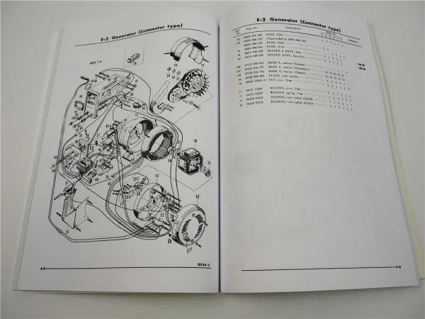 Honda G28 F28 FS28 E800 WL20 WS15 E900 Parts List Ersatzteilliste engl. 1972