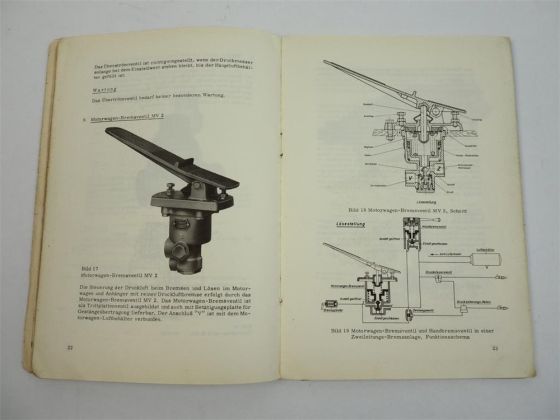 Knorr Druckluftbremsen Omnibusse LKW Lastzüge K523 Bedienungsanleitung 1959