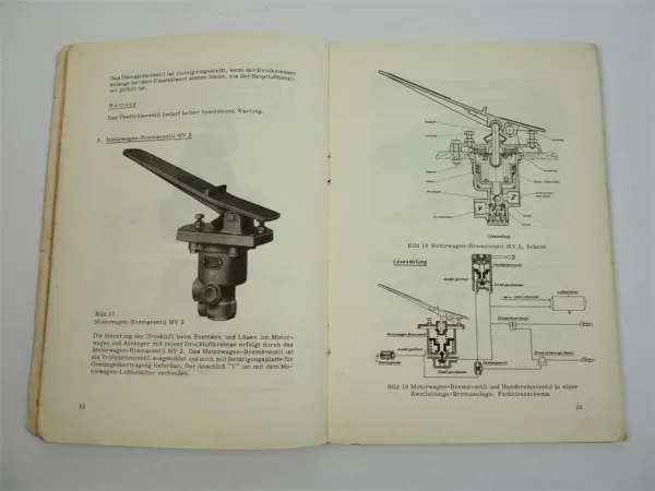 Knorr Druckluftbremsen Omnibusse LKW Lastzüge K523 Bedienungsanleitung 1959
