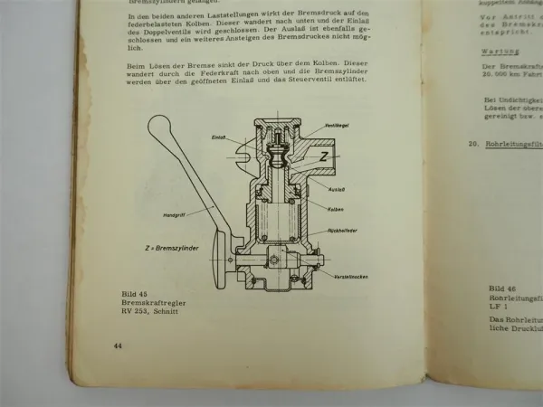 Knorr Druckluftbremsen Omnibusse LKW Lastzüge K523 Bedienungsanleitung 1959