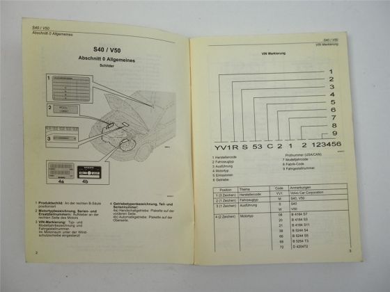 Volvo S40 ab 2004 V50 Datentaschenbuch Werkstatthandbuch