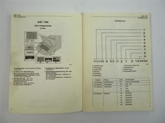 Volvo S40 ab 2004 V50 Datentaschenbuch Werkstatthandbuch