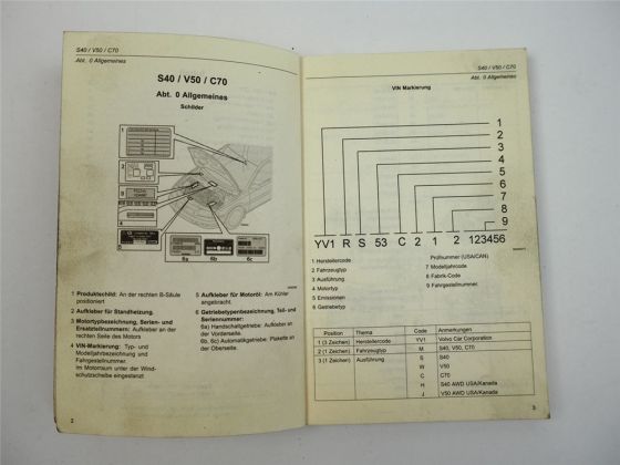 Volvo S40 ab 2004 V50 C70 ab 2006 Datentaschenbuch Werkstatthandbuch