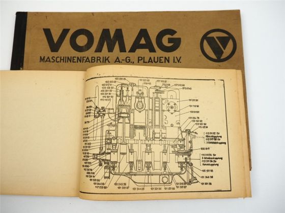 Vomag 5LR 444 448 LKW mit 4R3080 Motor Ersatzteilliste ca. 1940 z.B. Wehrmacht