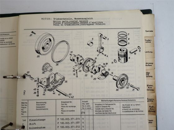 Fendt TS80 Baggerlader Baureihe FW279 Ersatzteilliste Ersatzteilkatalog 1980