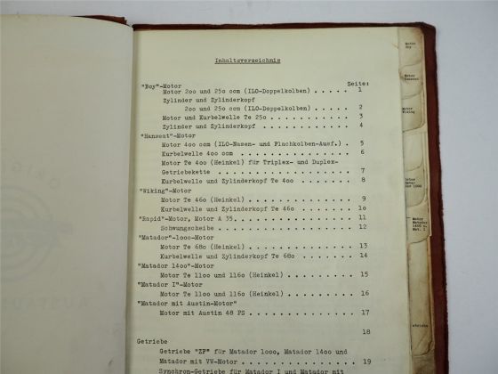 Vidal Tempo Wiking Rapid Boy Hanseat Matador Austauschteile Ersatzteilliste 1960