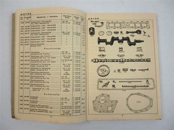 Chevrolet Ford PKW LKW 1927 bis 1934 Ersatzteilkatalog AEL Hinrichs Komorowski