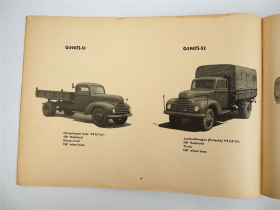 Ford KF3500 Sonderfahrzeuge LKW V8 3,9l Ersatzteilkatalog Ersatzteilliste 1955
