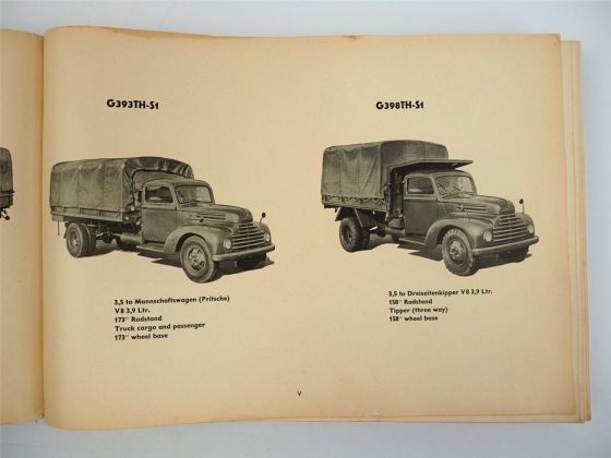Ford KF3500 Sonderfahrzeuge LKW V8 3,9l Ersatzteilkatalog Ersatzteilliste 1955