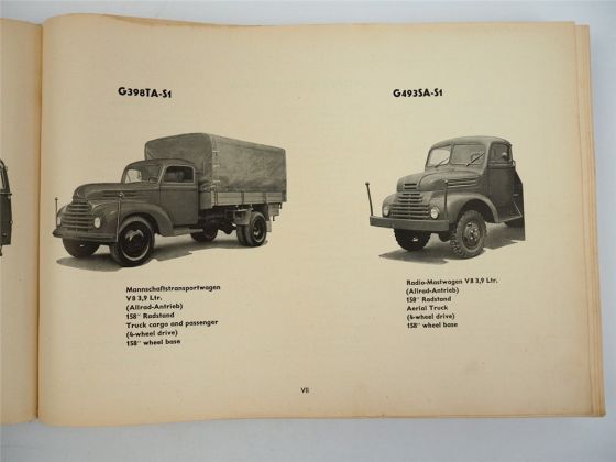 Ford KF3500 Sonderfahrzeuge LKW V8 3,9l Ersatzteilkatalog Ersatzteilliste 1955
