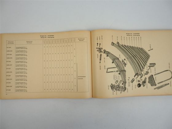 Ford KF3500 Sonderfahrzeuge LKW V8 3,9l Ersatzteilkatalog Ersatzteilliste 1955