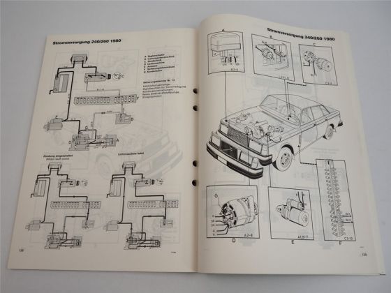 Volvo 240 260 740 760 Stromversorgung Lichtmaschine Anlasser Werkstatthandbuch