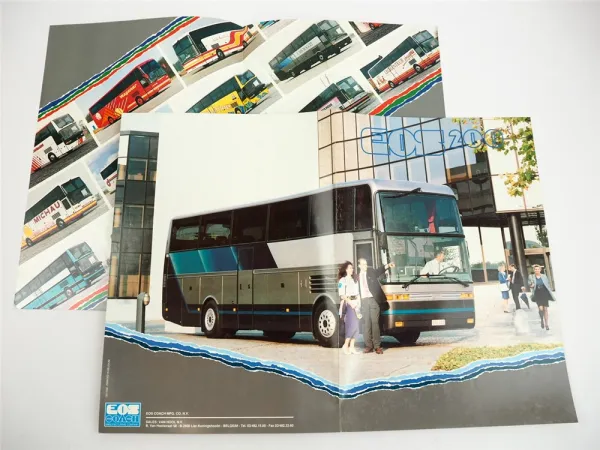 Van Hool EOS 90 100 200 Omnibus 2x Prospekt 1990er Jahre