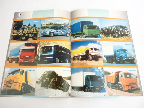 Kamaz 4308 5460 6520 6540 LKW Kipper Sattelzugmaschinen Prospekt ca. 1990er