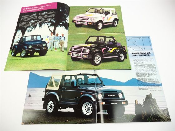 Suzuki SJ Samurai Van Cabrio PKW 2x Prospekt 1990/92