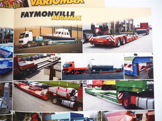 Faymonville Sattelanhänger Trailer Schwerlast Tieflader 8x Prospekt ca. 2004