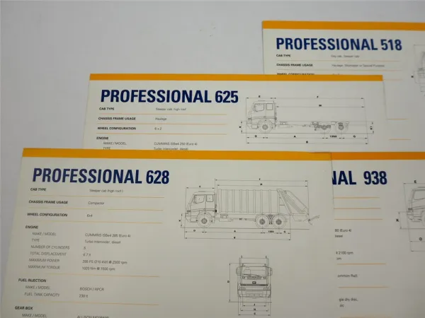 BMC Professional 518 625 628 938 Trucks LKW Türkei 4x Prospekt Brochure 2006