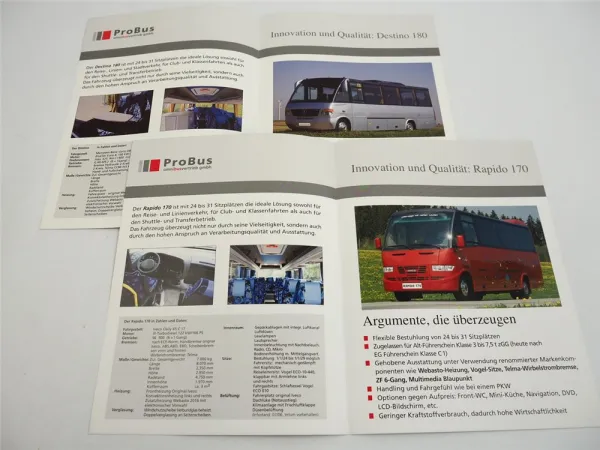 ProBus Kleinbus auf Iveco und Mercedes Benz Fahrgestell 2x Prospekt 2006