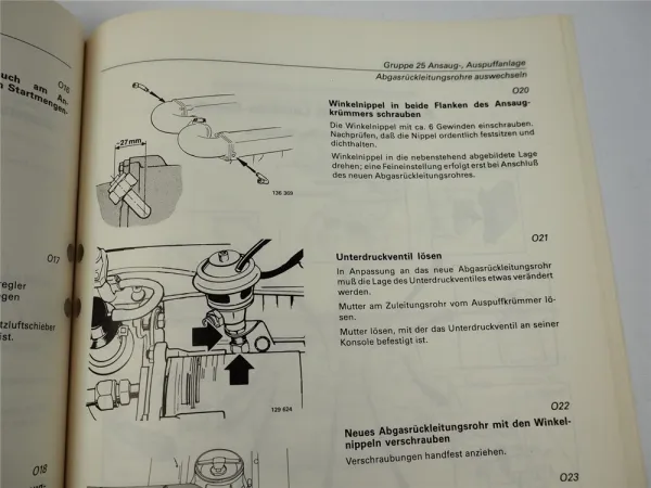 Volvo 260 Motor B 27 28 Werkstatthandbuch Ansaug- u. Auspuffanlage Kühlanlage