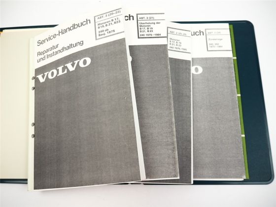 Volvo 240 Motor B17 B19 B21 B23 Werkstatthandbuch Vergasermotor Einspritzmotor