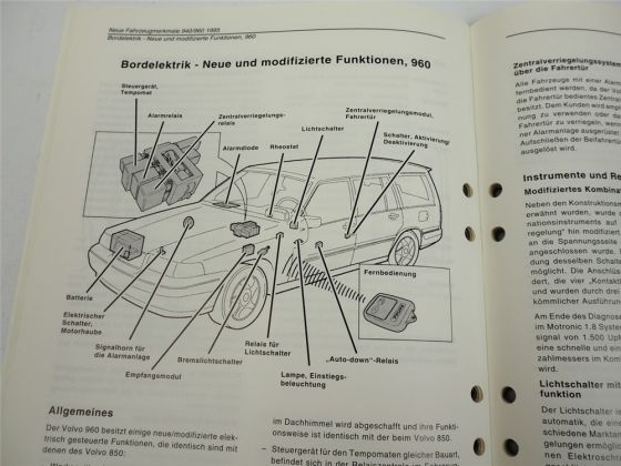 Volvo 940 960 1995 Technische Neuheiten Design Funktion Technik Fahrzeugmerkmale