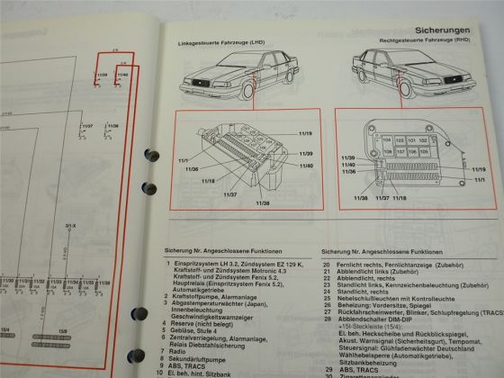 Volvo 850 elektrische Schaltpläne Bj 1995 Werkstatthandbuch Elektrik Schaltplan