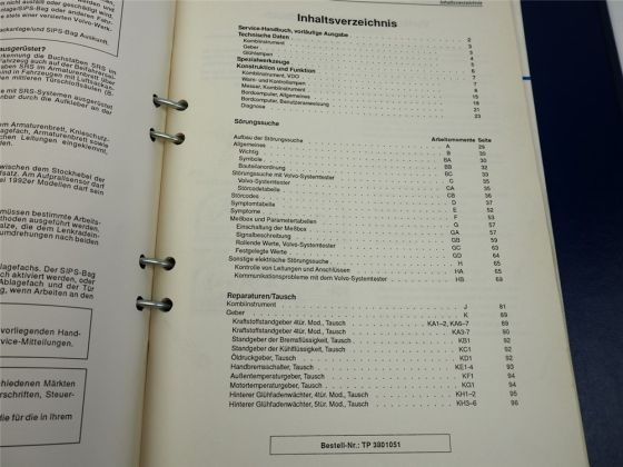 Volvo 850 ab 1996 Kombiinstrument VDO Servicehandbuch Werkstatthandbuch
