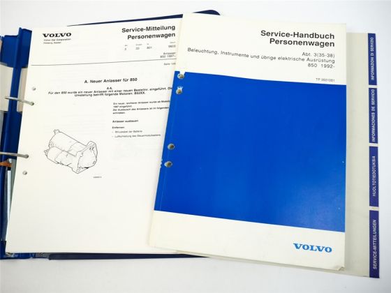 Volvo 850 Elektrik Beleuchtung Instrumente Werkstatthandbuch Reparatur Störungen