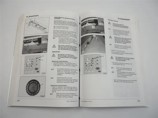 Fendt 6280C Mähdrescher Betriebsanleitung Bedienung Wartung 2004