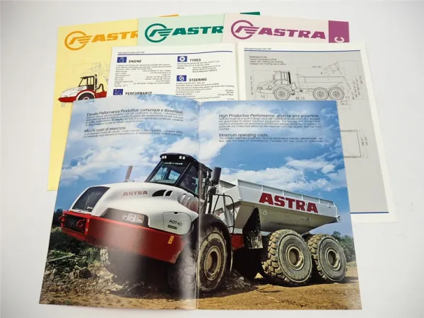 Astra ADT RD Dumper Dumptruck Kipper 7x Prospekt Brochure 2004/06 englisch