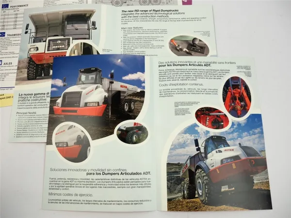 Astra ADT RD Dumper Dumptruck Kipper 7x Prospekt Brochure 2004/06 englisch