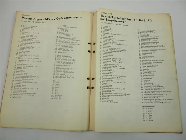 Volvo 140 142 144 145 164 1967 - 1974 Elektrische Schaltpläne Wiring diagrams
