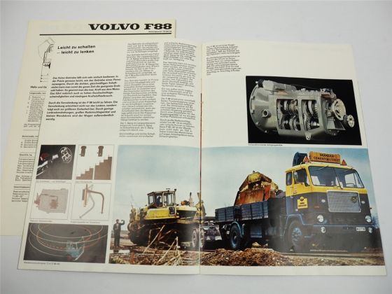 Volvo F88 LKW Kastenwagen Pritschenwagen Tankwagen 2x Prospekt 1970/73