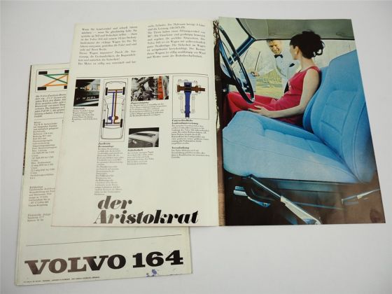 Volvo 164 PKW 2x Prospekt 1968/69