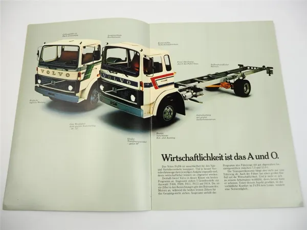 Volvo F4 F6 LKW Frontlenker Pritschenwagen Prospekt 1978