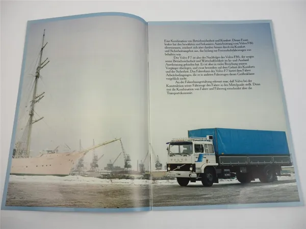 Volvo F7 LKW Frontlenker Pritschenwagen Prospekt 1979