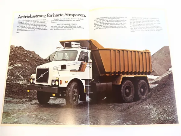 Volvo N7 N10 N12 LKW Dumper Kipper Pritschenwagen Sattelzug Prospekt 1979