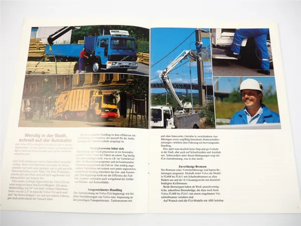 Volvo FL6 LKW Frontlenker Pritschenwagen Kastenwagen Prospekt 1991