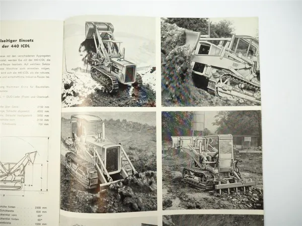 John Deere Lanz 440 IC ICDL Industrieraupe Prospekt Anschreiben 1960