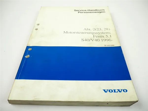 Volvo S40 V40 ab 1996 Fenix 5.1 EFI Motorsteuergerät Werkstatthandbuch