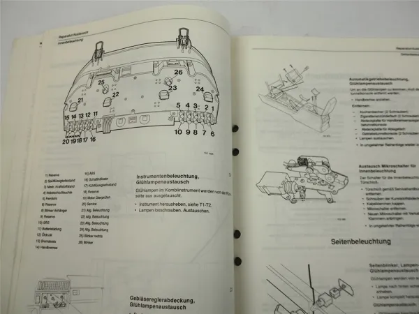 Werkstatthandbuch Volvo 850 ab 1992 Elektrische Anlage Beleuchtung Instrumente
