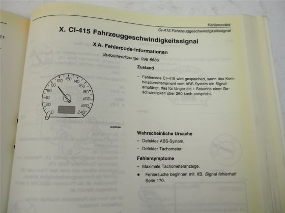 Volvo S40 V40 ab 1996 Kombinationsinstrument Tachometer Werkstatthandbuch