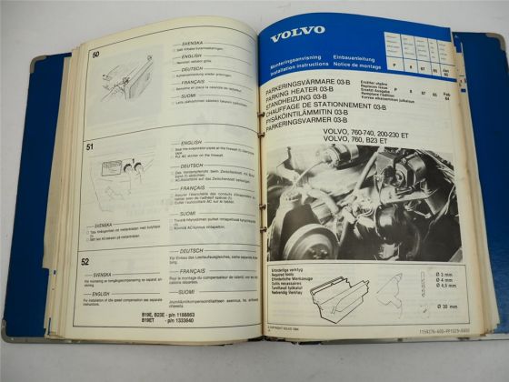 Volvo 740 760 Einbauanleitungen Installation Instructions 1980er J.