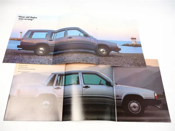 Volvo 740 760 PKW 2x Prospekt Brochure 1986 englisch